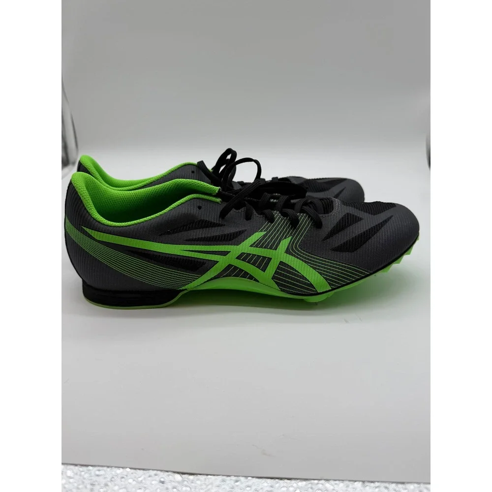 Asics Hyper MD 6 Track Spikes Mens 12 Black Lime‎ Green G502Y Racing Shoes